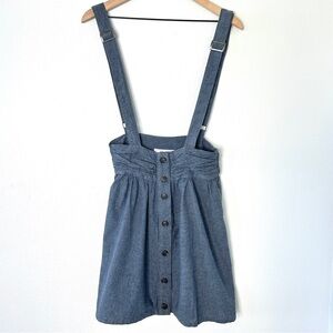 100% Cotton Blue Overalls Mini Skirt Sz 3/4 Adam Levine Twee Preppy Coquette